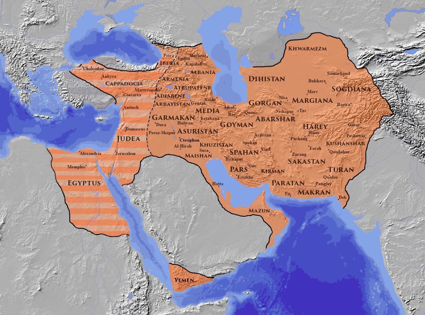 sassanian empire map